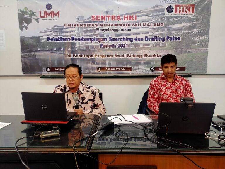 Sentra HKI UMM Gelar Pelatihan dan Pendampingan Searching serta Drafting Paten untuk Dosen Bidang Eksakta