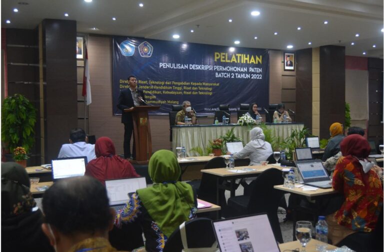 Sentra HKI UMM Ikuti Pelatihan Penulisan Deskripsi Permohonan Paten Batch 2 Tahun 2022 yang Diselenggarakan Ditjen Diktiristek