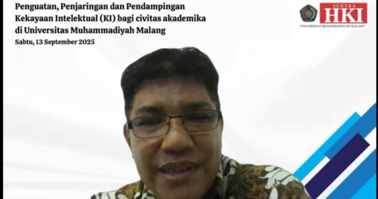 Sentra HKI UMM Gelar Penguatan, Penjaringan, dan Pendampingan Kekayaan Intelektual bagi Dosen